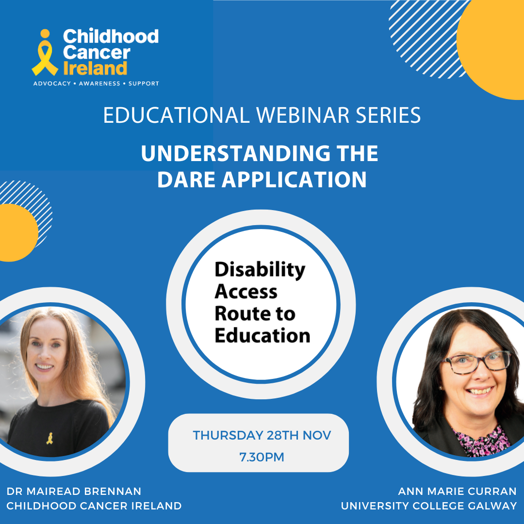 Poster for the DARE application webinar