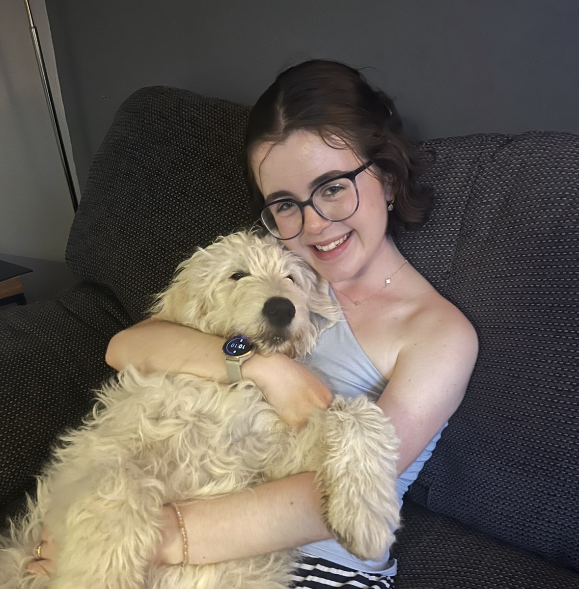 Photo of Mia Keogh with her dog