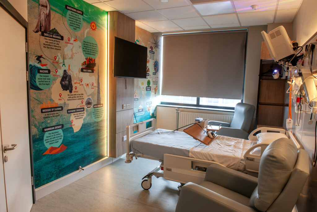 Photo of newly refurbished hospital room