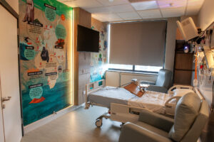 Photo of newly refurbished hospital room