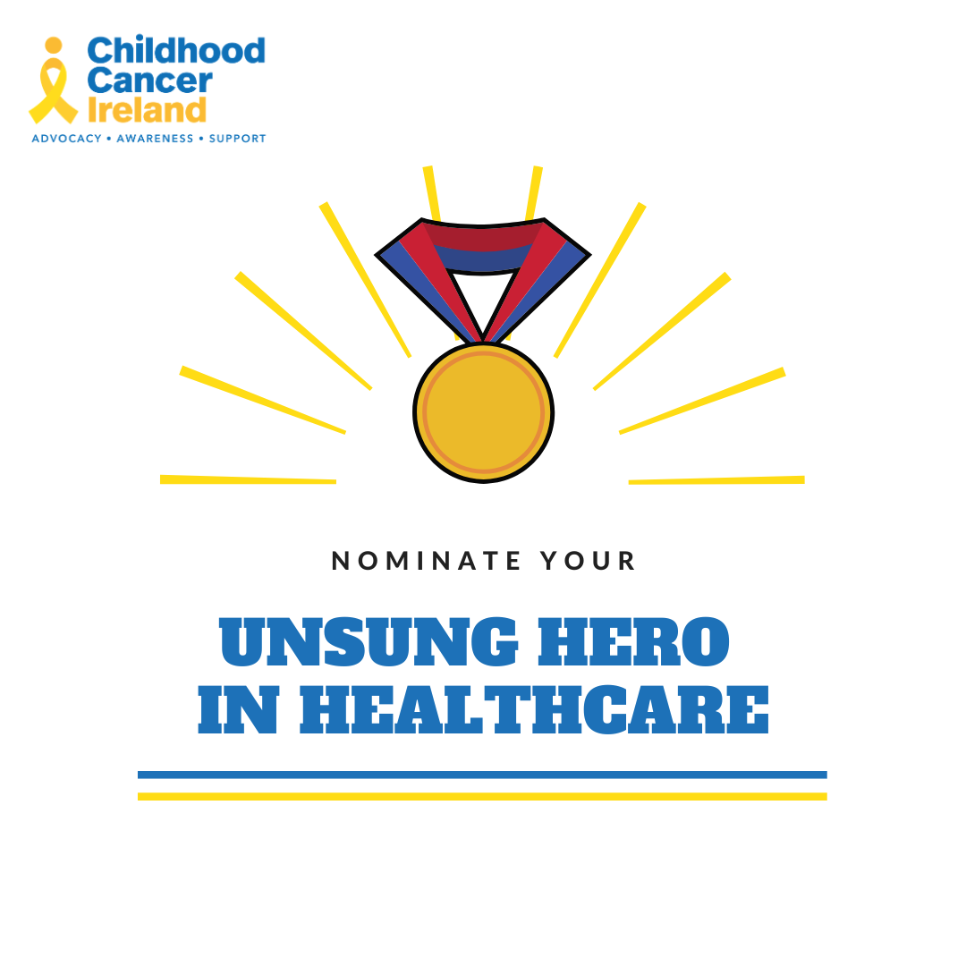 Graphic of a ribbon with the text Nominate Your Unsung Hero in Healthcare